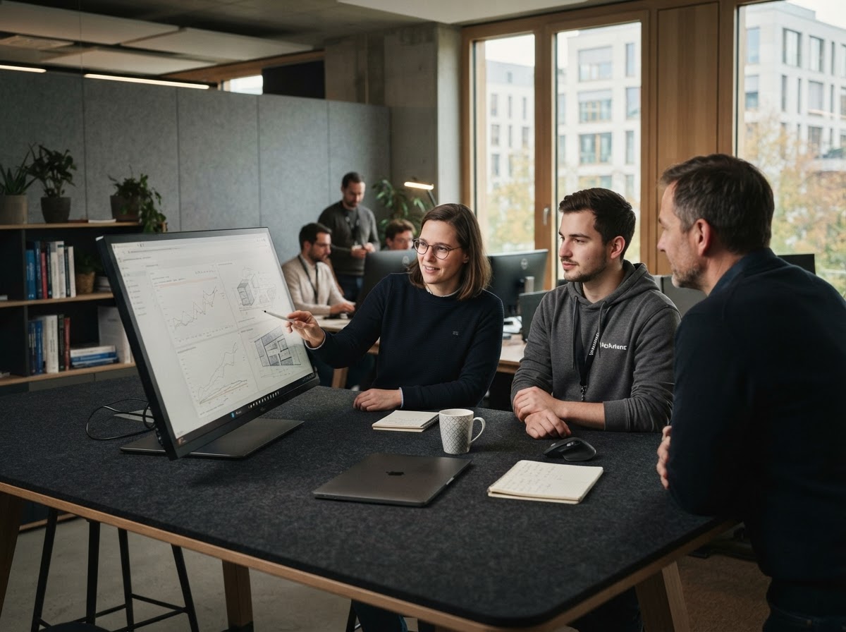 Wachstenz Team bei der Analyse von Markt- und Risikodaten